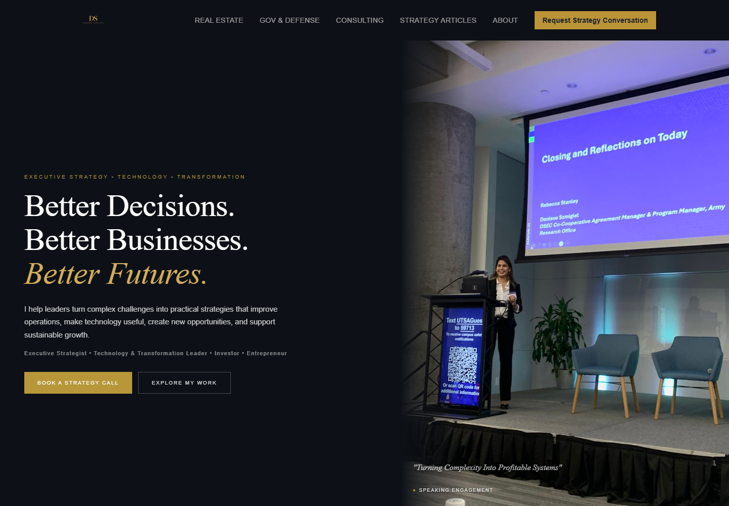 DenisseSzmigiel website screenshot